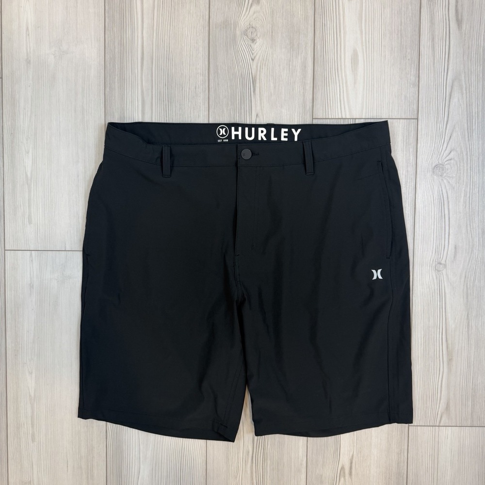 Mens Hurley Hybrid Walk Shorts Black Size 40‎ Quick Dry Stretch Reflective